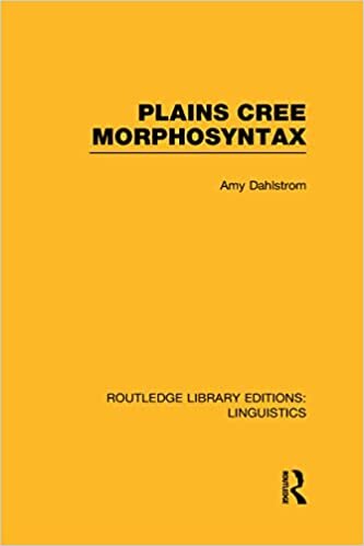 Plains Cree Morphosyntax (RLE Linguistics F) (Routledge Library Editions: Linguistics)