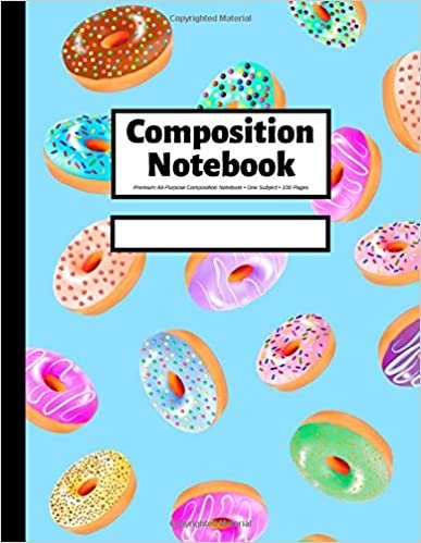 Composition Notebook: Wide Ruled | 100 Pages | 8.5x11 inches | Donuts