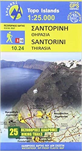 Wanderkarte 10.24 Santorini 1:25 000: Topografische Wanderkarte 10.24. Griechische Inseln - Ägäis, Kykladen