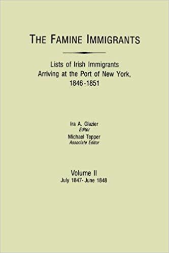Famine Immigrants : List of Irish Immigrants Arriving at the Port of New: 2