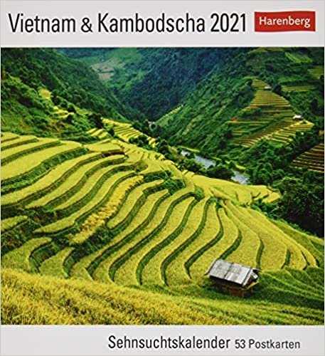 Vietnam & Kambodscha Sehnsuchtskalender 2021 - Postkartenkalender mit Wochenkalendarium - 53 perforierte Postkarten zum Heraustrennen - zum Aufstellen oder Aufhängen - Format 16 x 17,5 cm