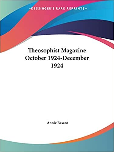 Theosophist Magazine (October 1924-December 1924)
