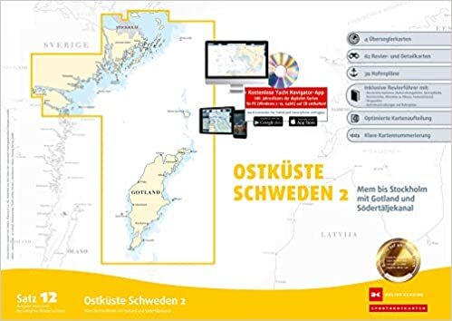 Sportbootkarten Satz 12: Ostküste Schweden 2 (Ausgabe 2020): Mem bis Stockholm mit Gotland und Södertäljekanal indir