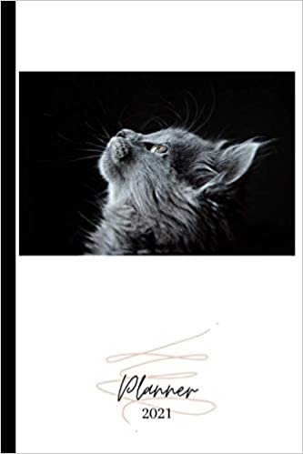 2021 PLANNER: "CAT". 150 pages. Weekly. Annual and monthly calendar. Timetable. January to December 2021. 6'x 9'.