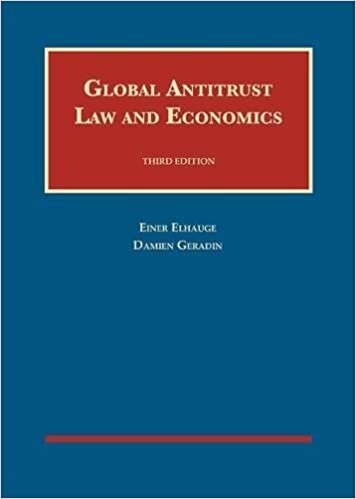 Global Antitrust Law and Economics (University Casebook Series)