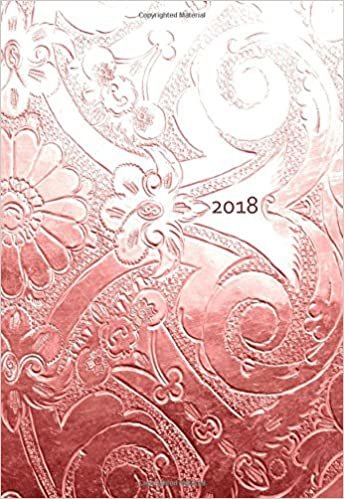 Mini Kalender 2018 - Bronze Ornament: ca. DIN A6 - 1 Woche pro Seite