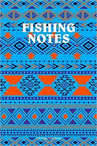 Fishing Notes: Tribal Print 6"x9" Cover With 100 dot grid journal pages. A blank dot grid notebook for your adventures. indir
