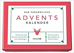 Elma van Vliet Der persönliche Adventskalender: 24 Karten und Kuverts, mit Kordel zum Aufhängen indir