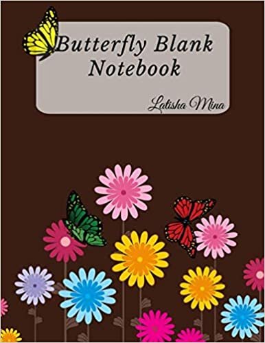 Butterfly Blank Notebook: Cute Butterfly book-Large Unruled Notebook 8.5x11 Blank Notebook, A4 notebook journal.