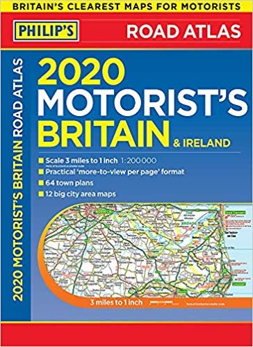Philip's Motorist's Road Atlas Britain and Ireland: (Large-format paperback) indir