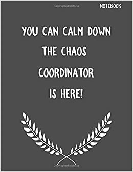 You Can Calm Down The Chaos Coordinator Is Here!: Funny Sarcastic Notepads Note Pads for Work and Office, Funny Novelty Gift for Adult, Coworker, 100 ... Writing and Drawing (Make Work Fun, Band 1) indir