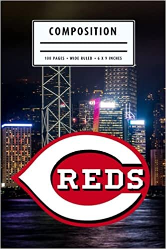 Composition: Cincinnati Reds Notebook Wide Ruled at 6 x 9 Inches | Christmas, Thankgiving Gift Ideas | Baseball Notebook #6