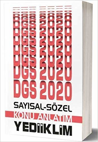 Yediiklim 2020 DGS Sayısal Sözel Konu Anlatım