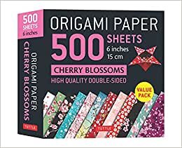 Origami Paper 500 Sheets Cherry Blossoms: Tuttle Origami Paper: High-quality Double-sided Origami Sheets Printed With 12 Different Patterns Instructions for 6 Projects Included (Stationery)