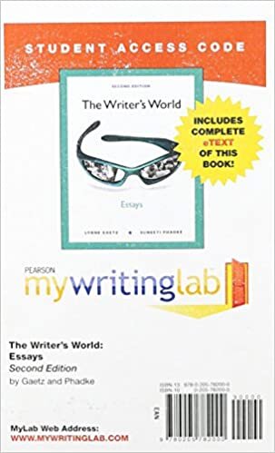 The Writer's World Student Access Code: Essays (Mywritinglab (Access Codes))