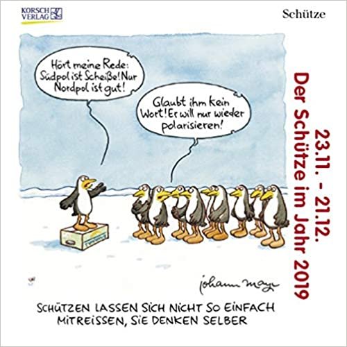 Schütze Minikalender 2019: Sternzeichen-Cartoonkalender indir