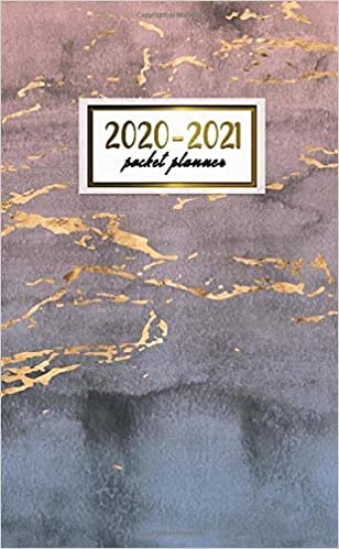2020-2021 Pocket Planner: Nifty Two-Year (24 Months) Monthly Pocket Planner and Agenda | 2 Year Organizer with Phone Book, Password Log & Notebook | Rose Gold Marble With Golden Veins indir