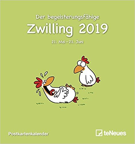Sternzeichen Zwilling 2019: Postkartenkalender