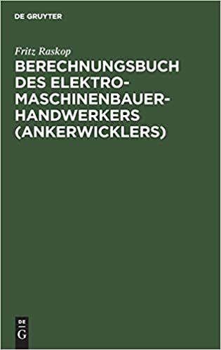 Berechnungsbuch des Elektromaschinenbauer-Handwerkers (Ankerwicklers)