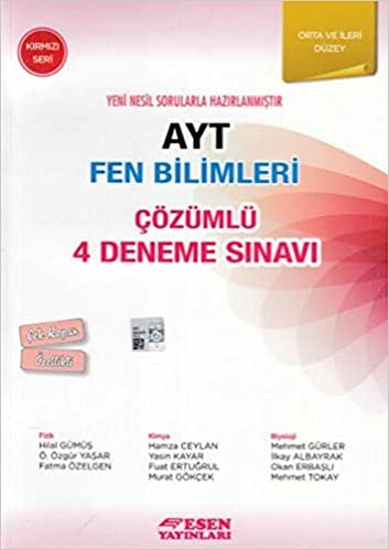 Esen AYT Fen Bilimleri Çözümlü 4 Deneme Sınavı Yeni indir