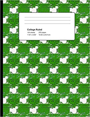College Ruled 200 Pages: Dark Green Cheerleader Composition Notebook, Cute Cheerleader Pattern College Composition Book, Notebook For Cheerleaders