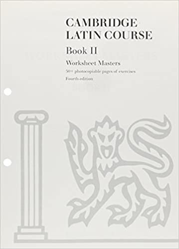 Cambridge Latin Course Book II Worksheet Masters