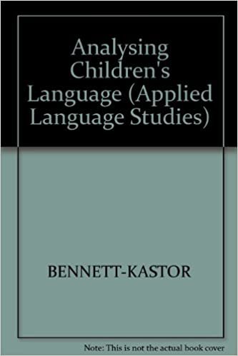Analysing Children's Language (Applied Language Studies)