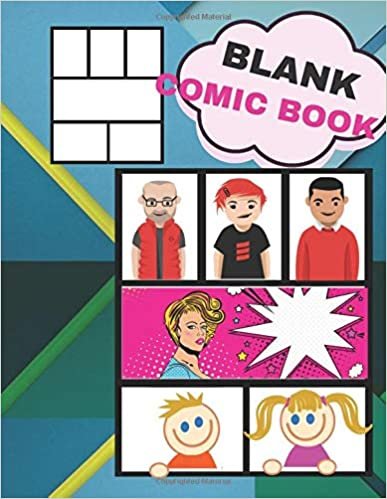 Blank Comic Book: Large Format Comic Book For Kids And Adults 8.5" x 11" (115 Pages ) indir