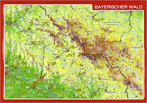 Reliefpostkarte Bayerischer Wald indir