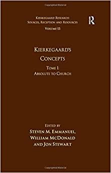 Volume 15, Tome I: Kierkegaard's Concepts: Absolute to Church (Kierkegaard Research: Sources, Reception and Resources)
