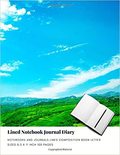 Lined Notebook Journal Diary: Notebooks And Journals Lines Composition Book Letter sized 8.5 x 11 Inch 100 Pages (Volume 13) indir