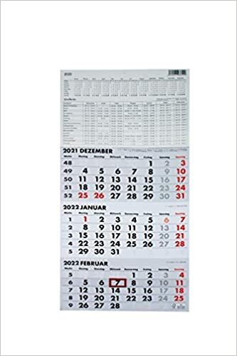 Trötsch Dreimonatskalender 2022: 30 x 40 cm: 30 x 40 cm, mit Datumschieber (Schreibtischkalender)