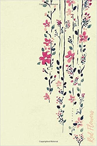 RED FLOWER: Journal, Notebook, 110 Page Lined Writing Diary