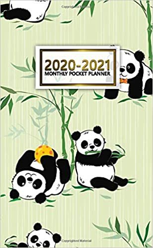 2020-2021 Monthly Pocket Planner: Pretty Two-Year (24 Months) Monthly Pocket Planner & Agenda | 2 Year Organizer with Phone Book, Password Log & Notebook | Nifty Panda Bear & Bamboo Print indir