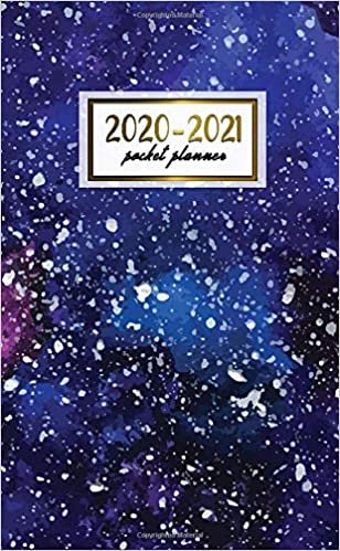2020-2021 Pocket Planner: 2 Year Pocket Monthly Organizer & Calendar | Cute Galaxy Two-Year (24 months) Agenda With Phone Book, Password Log and Notebook | Pretty Stars & Nebula