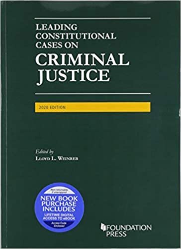 Leading Constitutional Cases on Criminal Justice, 2020 (University Casebook Series) indir