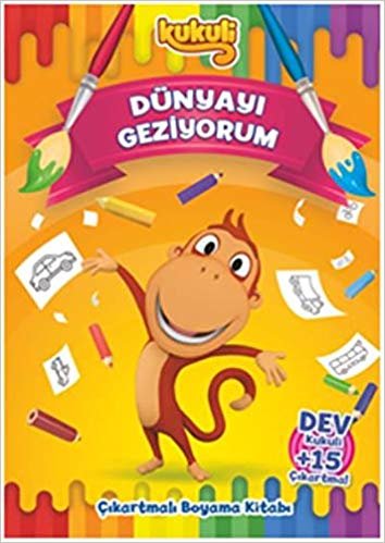 Kukuli-Dünyayı Geziyorum-Çıkartmalı Boyama