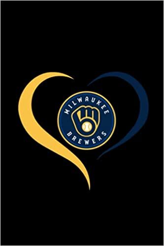 Milwaukee Brewers Heart Notebook & Journal & Journal College Ruled 6x9 110 page| MLB Fan Essential | Milwaukee Brewers Fan Appreciation
