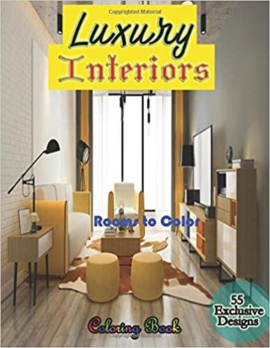 Luxury Interiors Coloring Book: Interior design Coloring Book | Living Spaces | young house love | home design indir