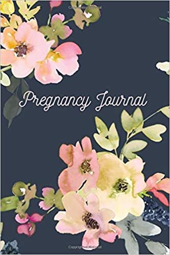 Pregnancy Journal: Watercolor Flowers Memory Book. Notebook Diary For Moms-To-Be (6x9, 110 Lined Pages) indir