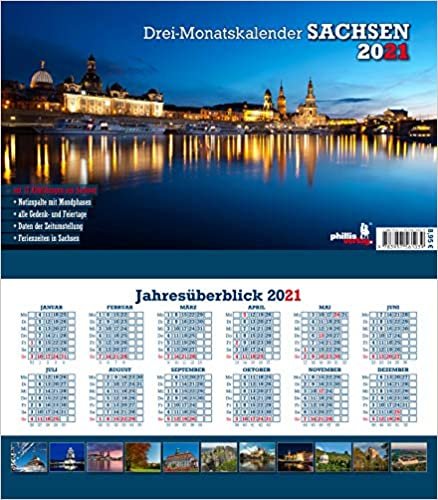 Drei-Monatskalender Sachsen 2021