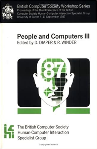 People and Computers III (British Computer Society Workshop Series): 3rd