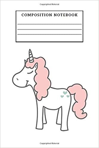 Composition Notebook: Happy Unicorn - Notebook For School, Work and Home, (110 Pages, Blank, 6 x 9) (Princess Compositions) indir
