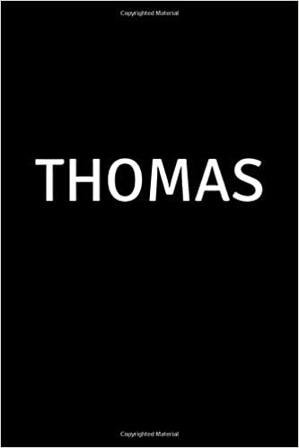 Thomas: Personalized Notebook - Simple Gift for Man/Boyfriend/Boss named Thomas Journal Diary (Matte cover, 110 Pages, Blank, Lined 6 x 9 inches) (Names, Band 10)