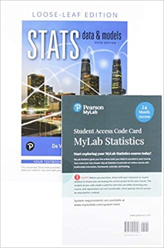 STATS: Data and Models, Loose-Leaf Edition Plus Mylab Statistics with Pearso Etext -- 24 Month Access Card Package
