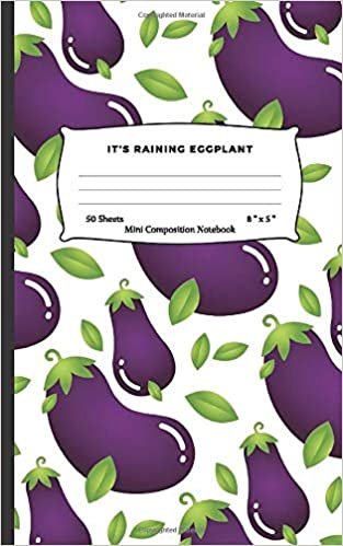 It's Raining Eggplant: Mini Composition Notebook