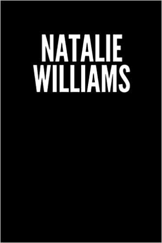 Natalie Williams Blank Lined Journal Notebook custom gift: minimalistic Cover design, 6 x 9 inches, 100 pages, white Paper (Black and white, Ruled) indir