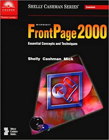 Microsoft FrontPage 2000 Essential Concepts and Techniques
