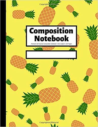 Composition Notebook: Wide Ruled | 100 Pages | 8.5x11 inches | Pineapples