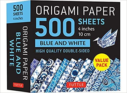 Origami Paper 500 Sheets Blue & White: Tuttle Origami Paper: High-quality Double-sided Origami Sheets Printed With 12 Different Designs